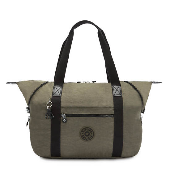 Kipling Art Medium Iconic Tote Bags Green Moss | CA 1766MQ